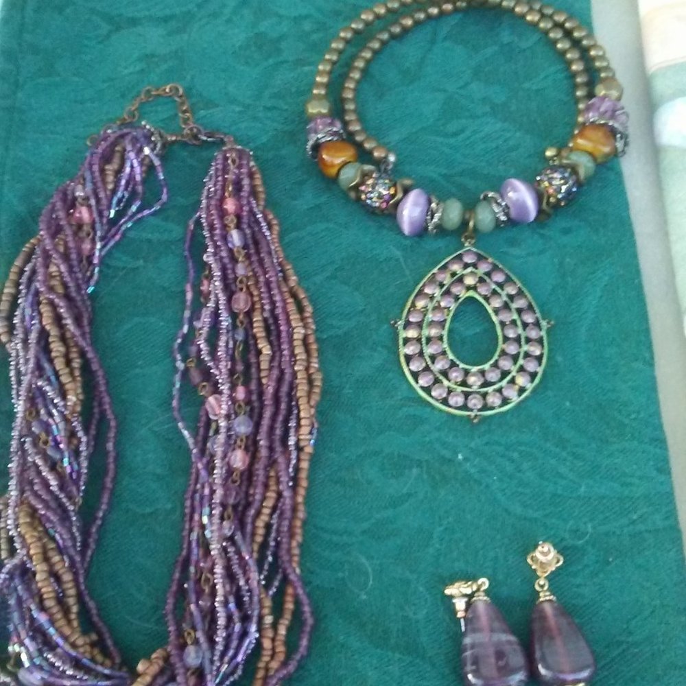 Necklaces and earrings